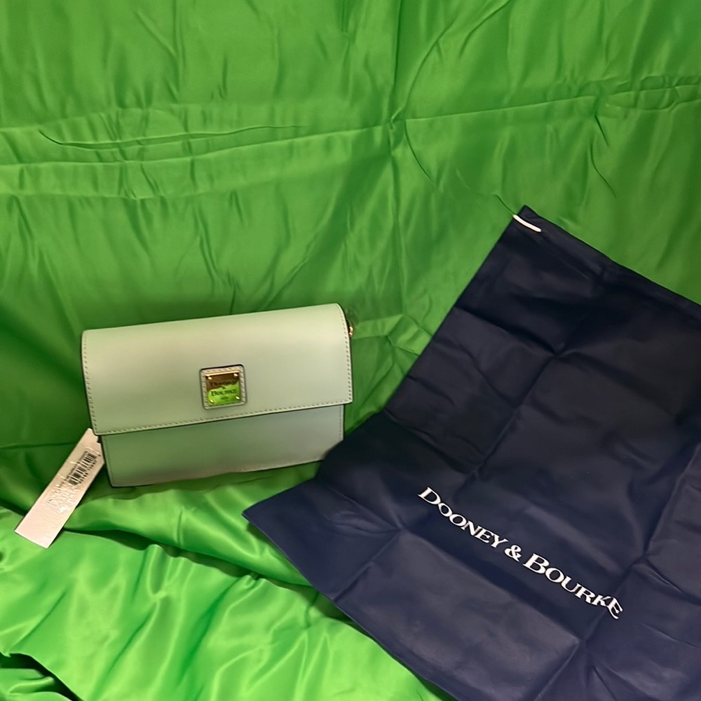 Dooney & Bourke small east/west flap crossbody Pale Blue